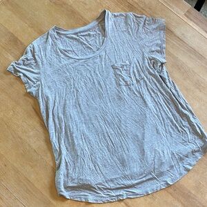 KINDRED BRAVELY heather gray short sleeve nursing top sz L